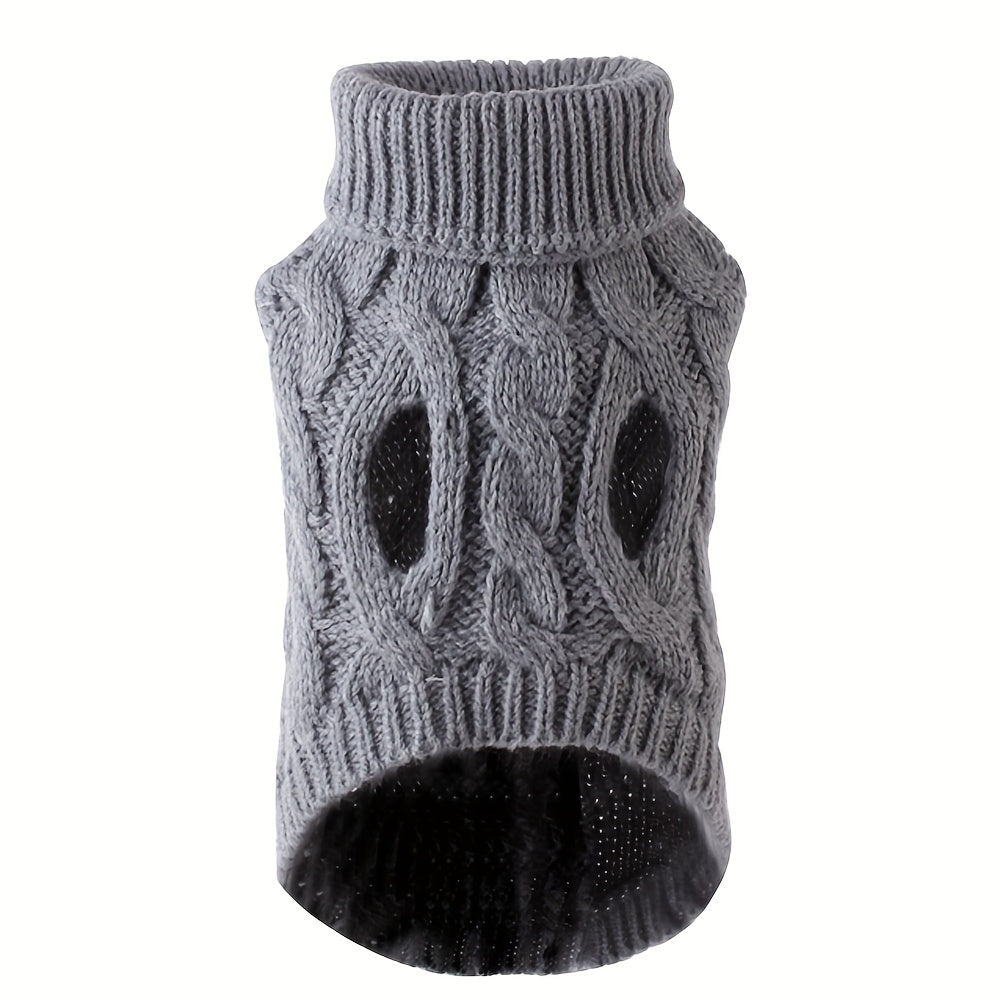 Small to Medium Breeds Cozy Knit Warm Pullover Pet Sweater for Cats & Dogs - Machine Washable