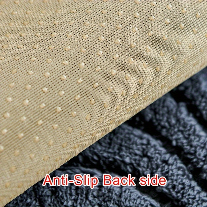 1pc Plush Non-Slip Sofa Cover, Modern Luxury, Pet-Friendly, Breathable, Fashionable Home Decor, Suitable for Living Room, Bedroom, Office, Polyester Fabric, Machine Washable, No Print, 250-300G Square Kilogram