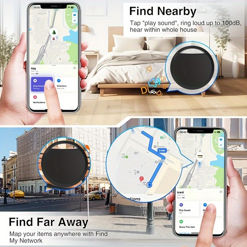 4pcs GPS Smart Anti-Loss Trackers, Real-Time Tracking, No Installation Required, Suitable for Pets, Bags, Luggage, Bicycles, And Cars, Compatible with The Find My App on Ios, Worry-Free Anti-Loss.