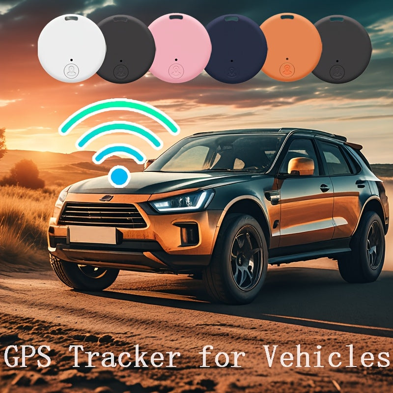 Smart Mini Tracker with Wireless & Low-Power Mode, Real-Time Location Tracking, Anti-Theft Alarm, App Control, Long Life - Compatible with Cars, Pets, Keys, Luggage, Wallet - Multi-Color Options (Black, White, Navy, Pink, Ora