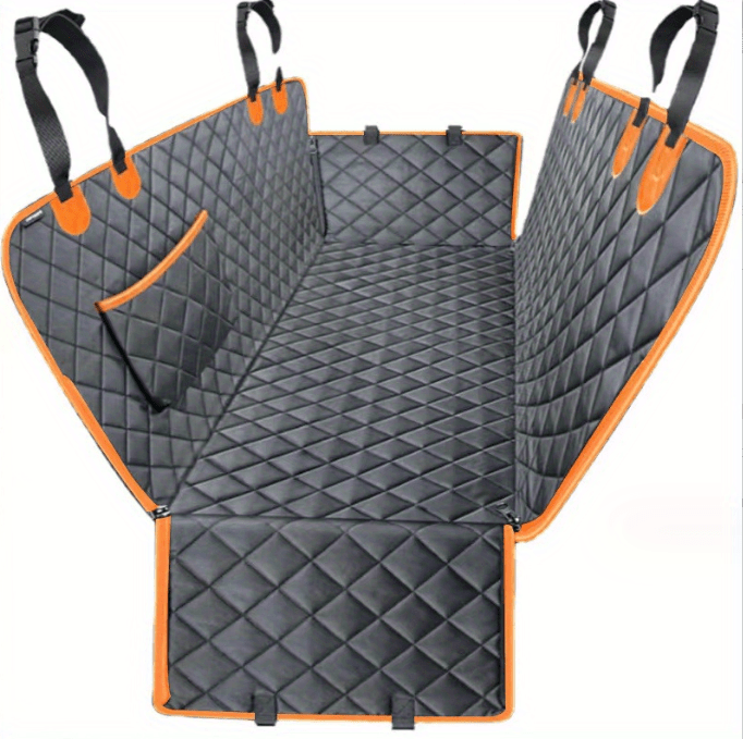 600D Heavy Duty Waterproof Dog Seat Cover - Scratch-Proof Non-Slip Pet Hammock with Soft Durable Polyester, Universal Fit for Cars Trucks SUVs Back Seat Protection