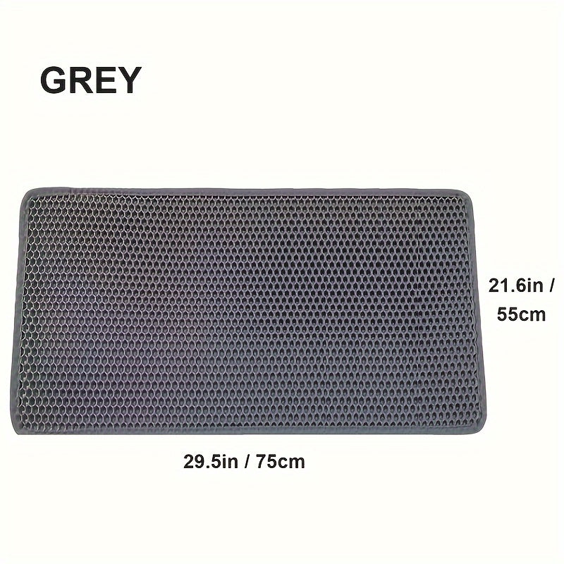 Waterproof Cat Litter Mat, Double Layer Cat Litter Box Mat With Non-slip Backing, Washable Leak Proof Pet Cleaning Mat Cat Litter Trapping Mat
