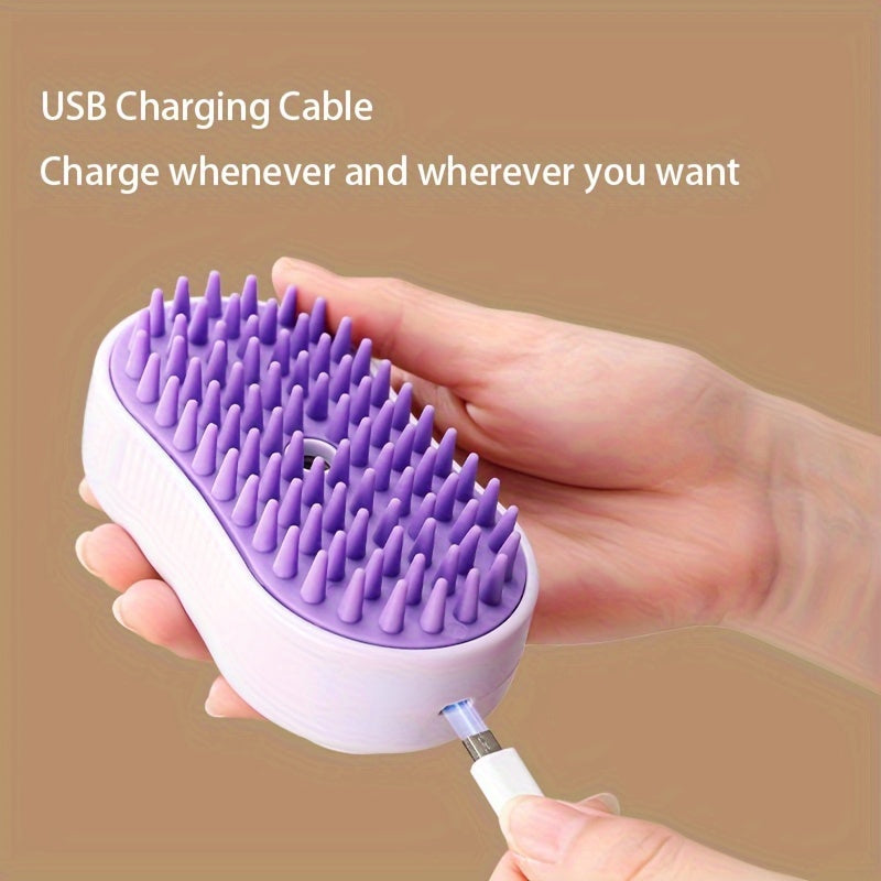 No-rinse cleaning brush for pets, steam fluff removal massage comb, pet bath brush, pet automatic hair removal spray and anti-static massage comb for dog and cat grooming