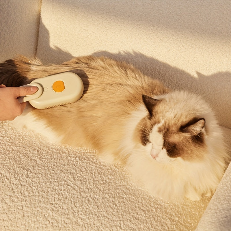 Pet Spray Massage Comb, Cat Steam Grooming Brush with Water Dispenser for Shedding Control