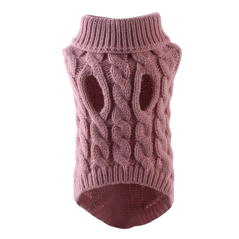 Small to Medium Breeds Cozy Knit Warm Pullover Pet Sweater for Cats & Dogs - Machine Washable