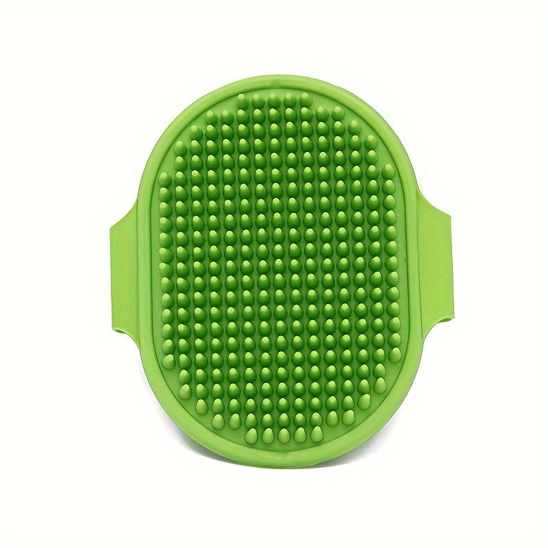 Pet Grooming Deluxe Shampoo Brush - Soft Silicone Massage Rubber Bathing Comb with Adjustable Circular Handle for Gentle Dog & Cat Washing, Easy Fur Detangling, and Relaxing Spa Experience - Ideal for Pet Owners and Groomers