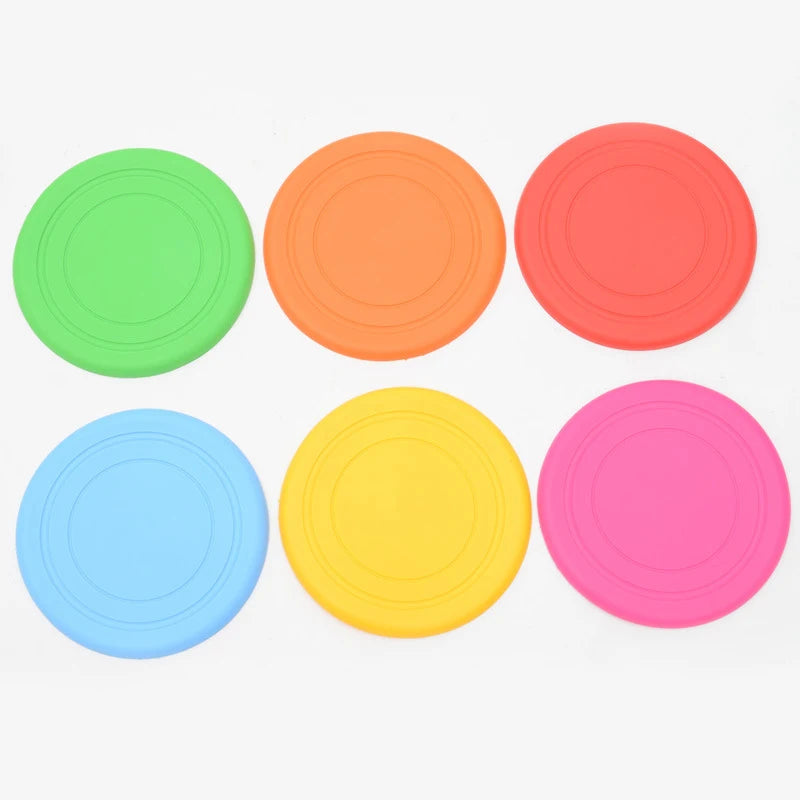 1pcs Funny Silicone Flying Saucer Dog Cat Toy Dog Game Flying Discs Resistant Chew Puppy Training Interactive Pet Supplies New