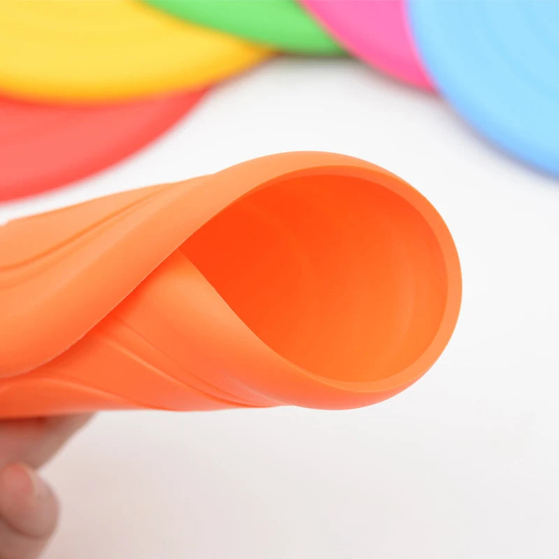 1pcs Funny Silicone Flying Saucer Dog Cat Toy Dog Game Flying Discs Resistant Chew Puppy Training Interactive Pet Supplies New