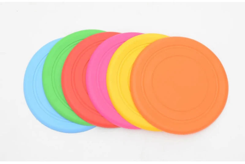 1pcs Funny Silicone Flying Saucer Dog Cat Toy Dog Game Flying Discs Resistant Chew Puppy Training Interactive Pet Supplies New