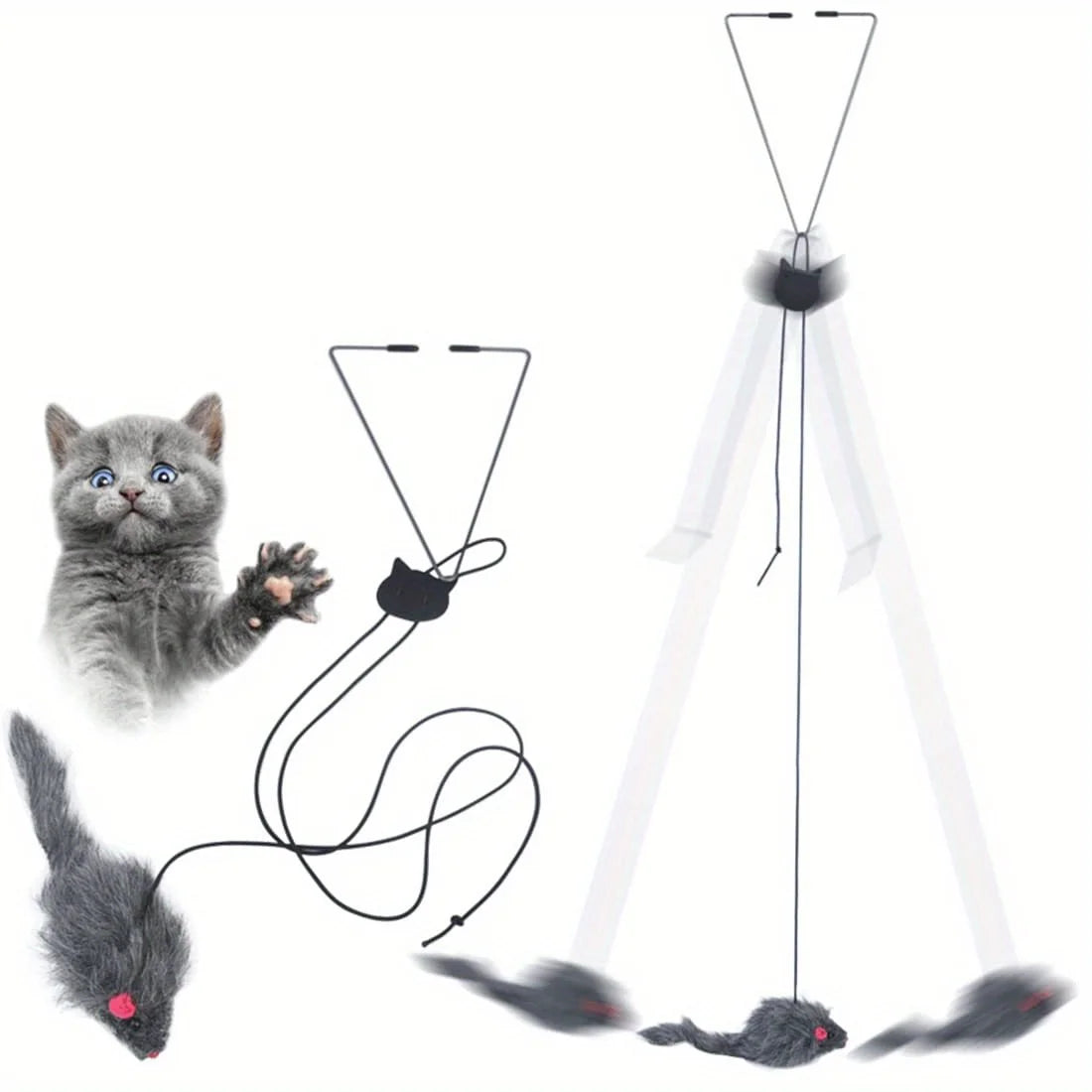 Juguete para gatos para colgar en la puerta, alivia el estrés en la sala de estar. Juguete para gatos para colgar en la puerta.
