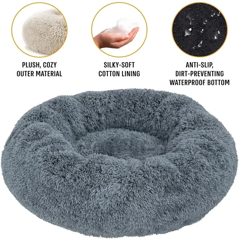 Plush Round Pet Bed for Cats50CM