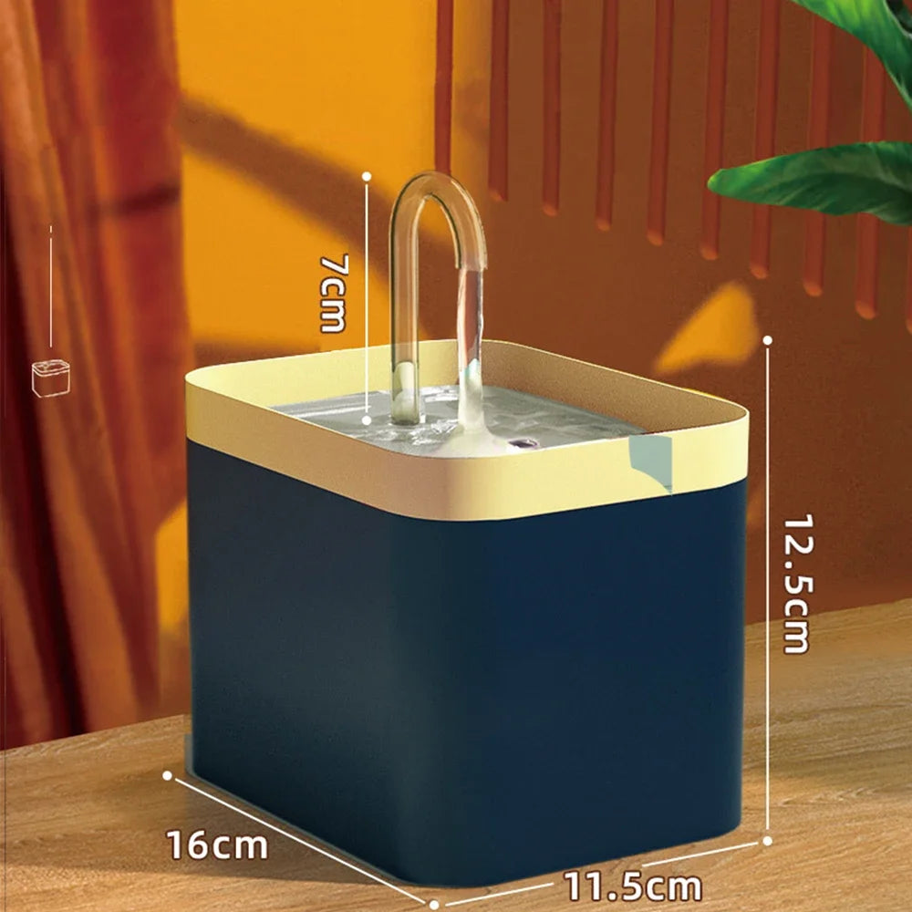 Ultra-Quiet Pet Water Fountain Auto Filter USB Electric Cat Dog Water Dispenser&Burnout Prevention Pump 1.5L Recirculate Filtrin