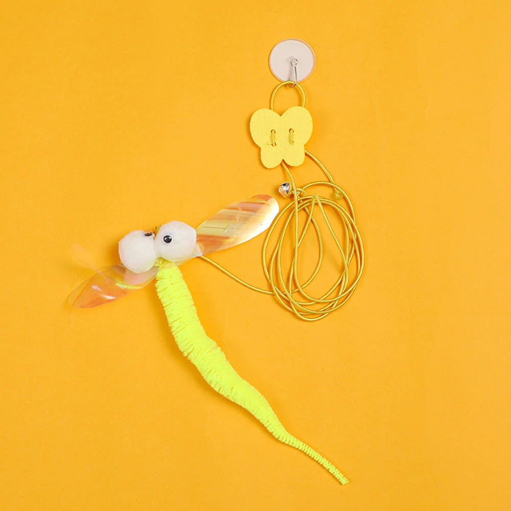 1PC Cat Hanging Cat Toy Hanging Door Elastic Rope Cat Stick Feather Pet Supplies For Cats And Dogs