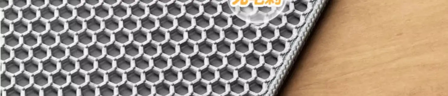 Alfombrilla extragrande para arena de gatos, resistente, impermeable, de 2 capas, antideslizante, lavable, protector de suelo para mascotas, caja de arena, tapón de arena