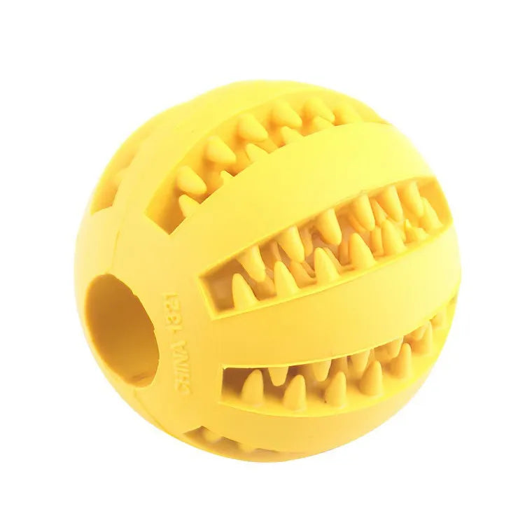 Pelota de juguete para perros, no tóxica, resistente a mordeduras, para perros, cachorros y gatos. Alimentador de golosinas para perros y mascotas, pelota para masticar y limpiar los dientes.