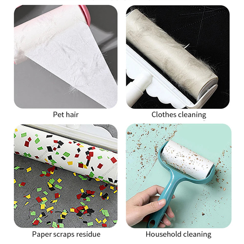 Sticky Lint Roller for Pet Hair Extra-Sticky Lint Roller for Dog Cat Hair Removal Clothes Furniture Cleaning Household Accessory