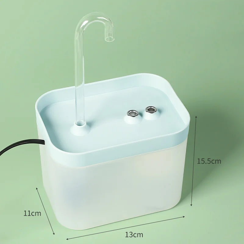 Ultra-Quiet Pet Water Fountain Auto Filter USB Electric Cat Dog Water Dispenser&Burnout Prevention Pump 1.5L Recirculate Filtrin