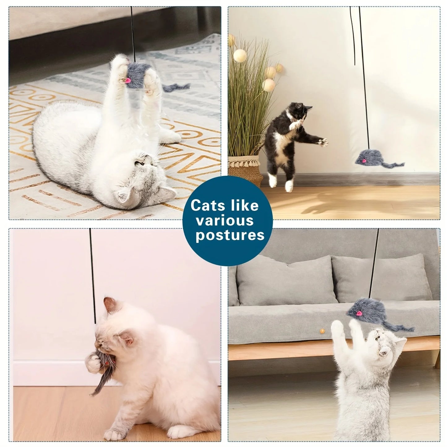 Juguete para gatos para colgar en la puerta, alivia el estrés en la sala de estar. Juguete para gatos para colgar en la puerta.