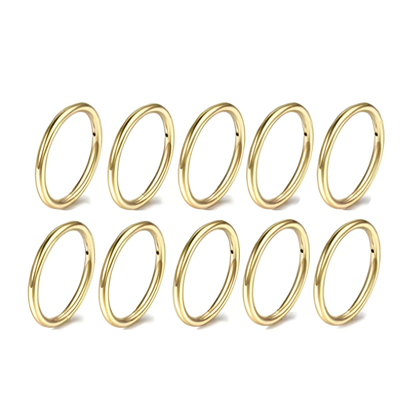 5/10Pcs 16G Nose Ring Hoop Stainless Steel Hinged Nose Rings Septum Clicker Tragus Helix Cartilage Daith Rook Earring Piercing