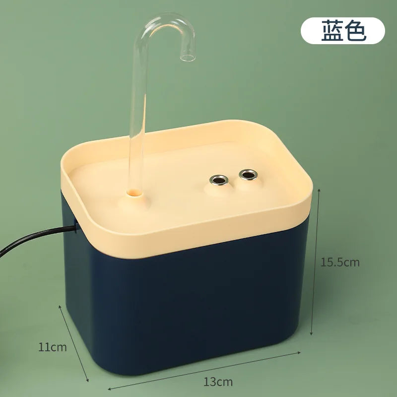 Ultra-Quiet Pet Water Fountain Auto Filter USB Electric Cat Dog Water Dispenser&Burnout Prevention Pump 1.5L Recirculate Filtrin