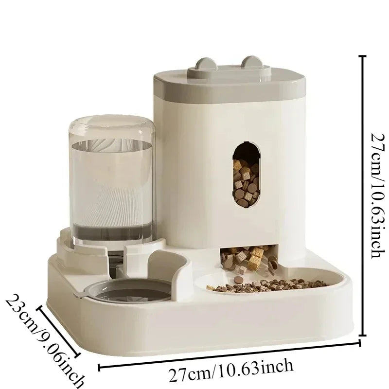 1PC Automatic Feeder Cat Dog Food Bowl With Water Fountain Pet Large Capacity Raised Stand Dish Bowl For Cat Drinker Accessories