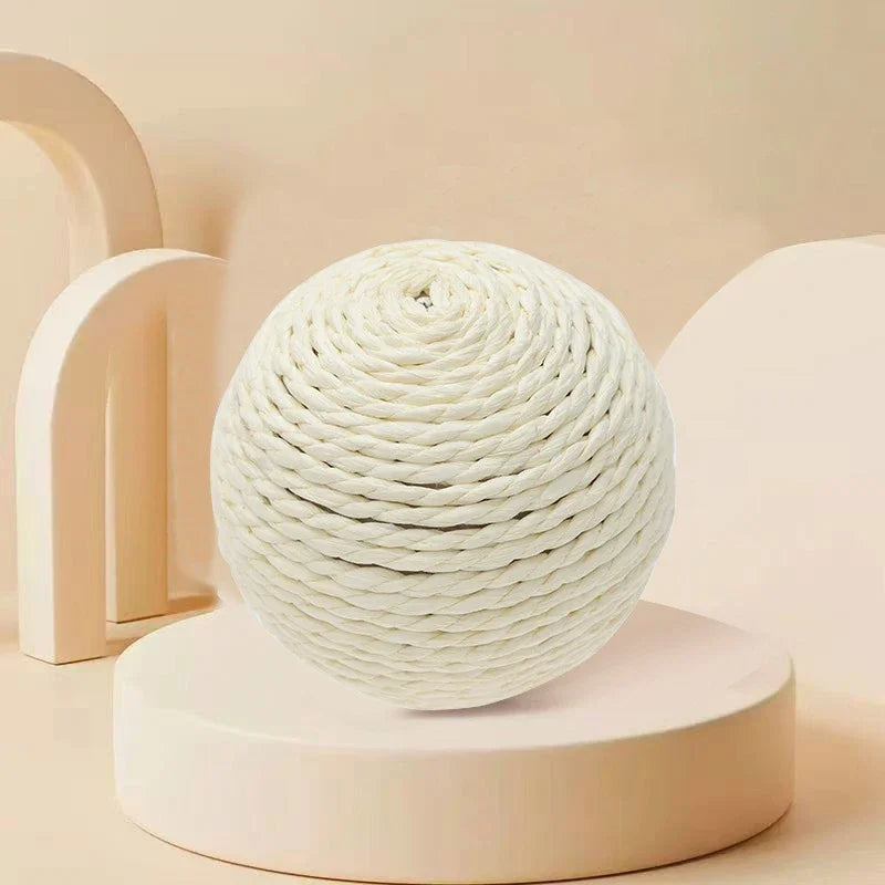 10CM Interactive Sisal Cat Scratching Ball Toy For Kitten Teeth Cleaning Anti Bite Cat Ball Sounding Toy Pet Supplies
