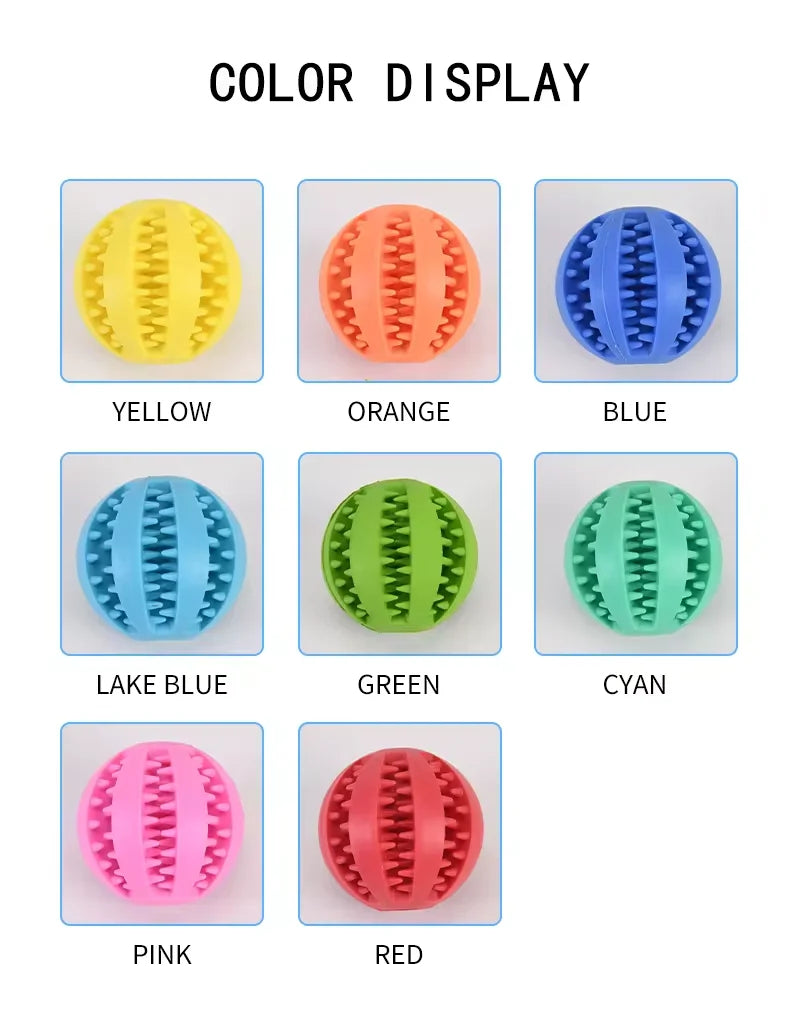 Pelota de juguete para perros, no tóxica, resistente a mordeduras, para perros, cachorros y gatos. Alimentador de golosinas para perros y mascotas, pelota para masticar y limpiar los dientes.
