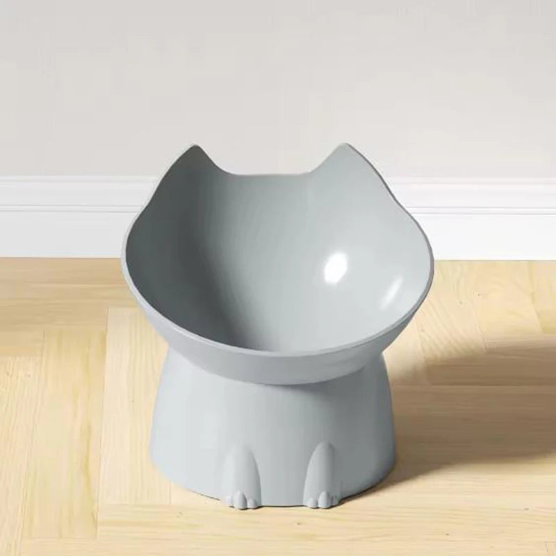 Cat bowl with long ears and high feet bowl with cat and dog neck protection and anti-overturning plastic raised pet bowl