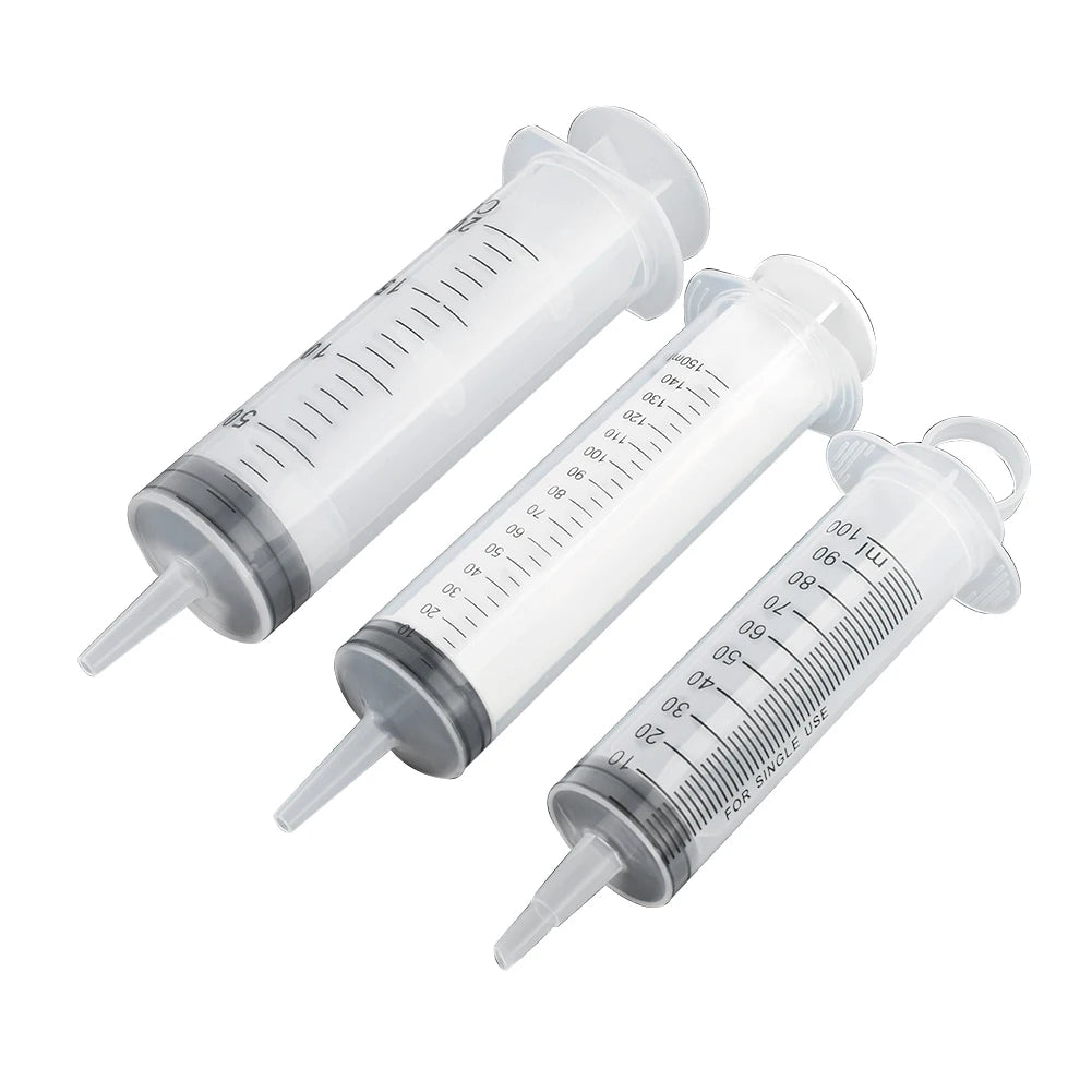 100ml-550ml Syringe Large Capacity With Multifunction 100cm Hose Pump Measuring Washable Injector For Pet Feeding Oil Glue Fluid