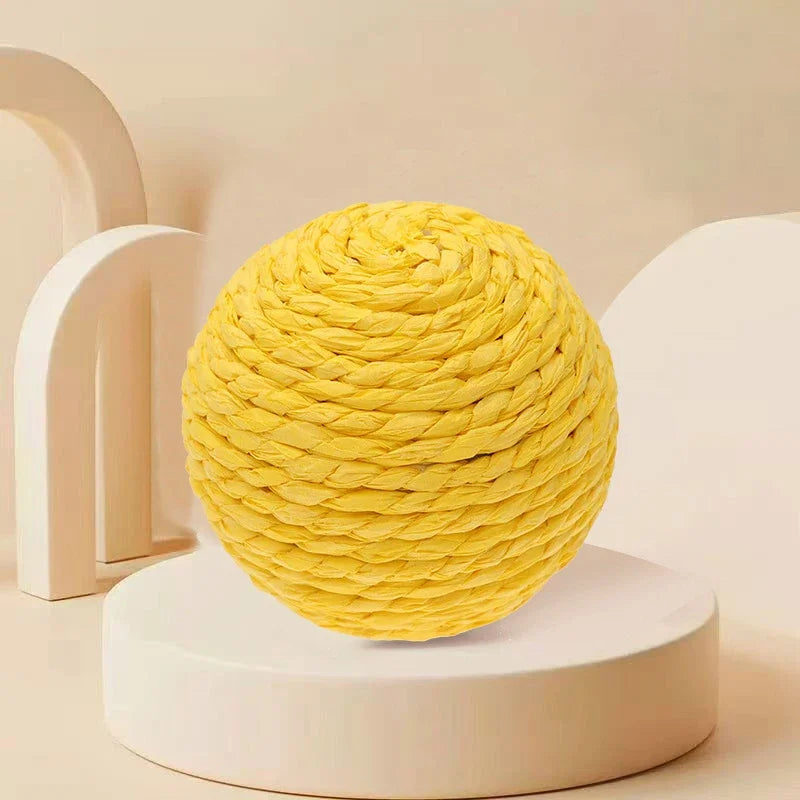 10CM Interactive Sisal Cat Scratching Ball Toy For Kitten Teeth Cleaning Anti Bite Cat Ball Sounding Toy Pet Supplies