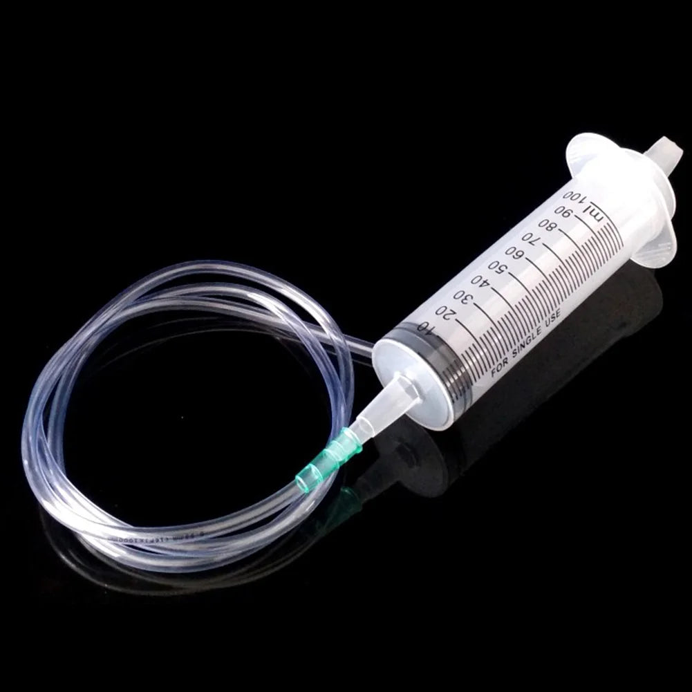100ml-550ml Syringe Large Capacity With Multifunction 100cm Hose Pump Measuring Washable Injector For Pet Feeding Oil Glue Fluid