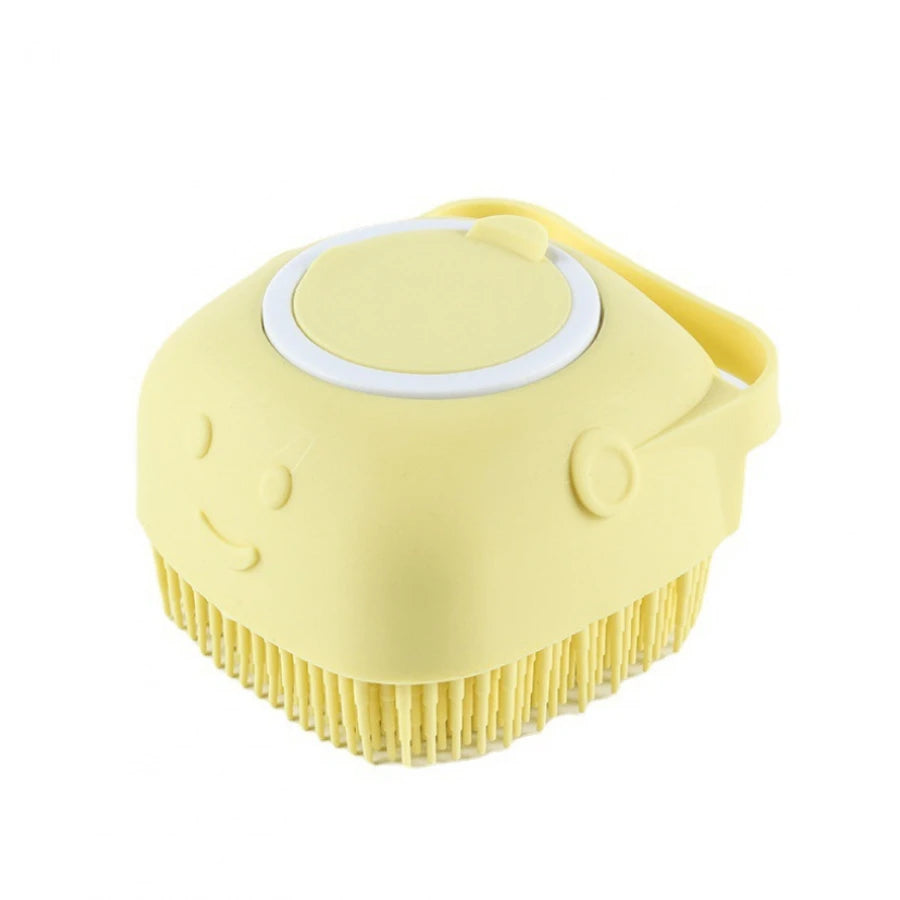 1 cepillo de baño suave para perros - Masaje suave con dispensador de champú - Cepillo de aseo para gatos eficiente para una limpieza eficaz de las patas