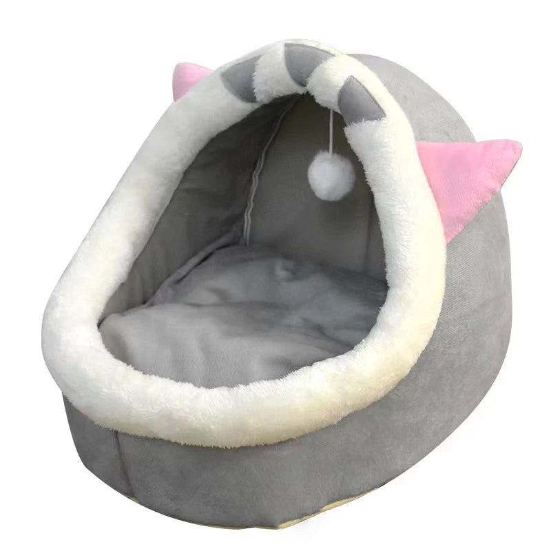 Cama para gatos de sueño profundo, cálida cesta para mascotas, acogedora casa para gatos, cojín para tumbona, tienda de campaña para gatos, tapete muy suave para perros pequeños, bolsa, cueva, cama para gatos