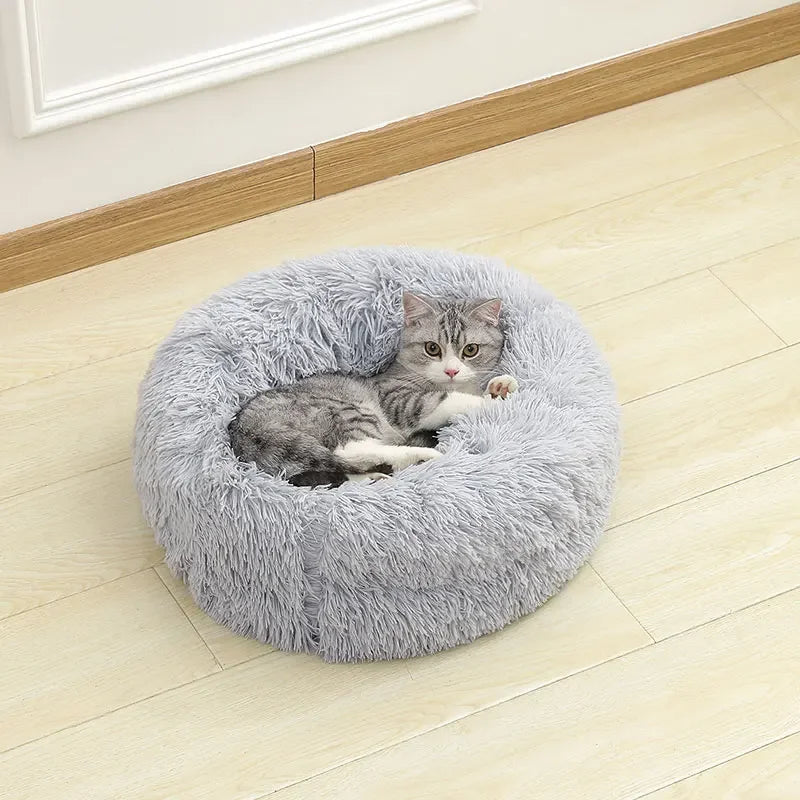 Plush Round Pet Bed for Cats50CM