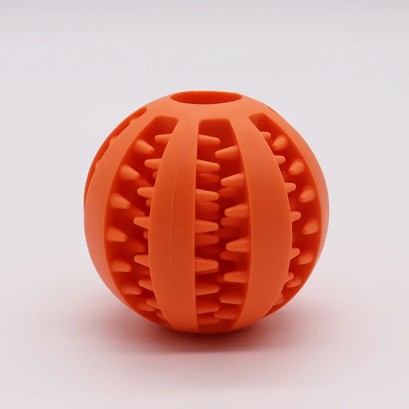 Pelota de juguete para perros, no tóxica, resistente a mordeduras, para perros, cachorros y gatos. Alimentador de golosinas para perros y mascotas, pelota para masticar y limpiar los dientes.
