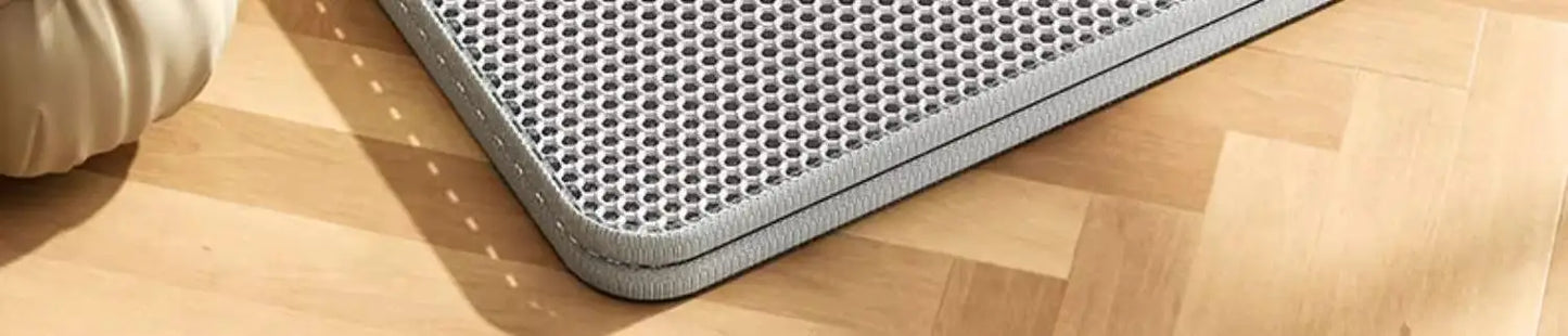 Alfombrilla extragrande para arena de gatos, resistente, impermeable, de 2 capas, antideslizante, lavable, protector de suelo para mascotas, caja de arena, tapón de arena