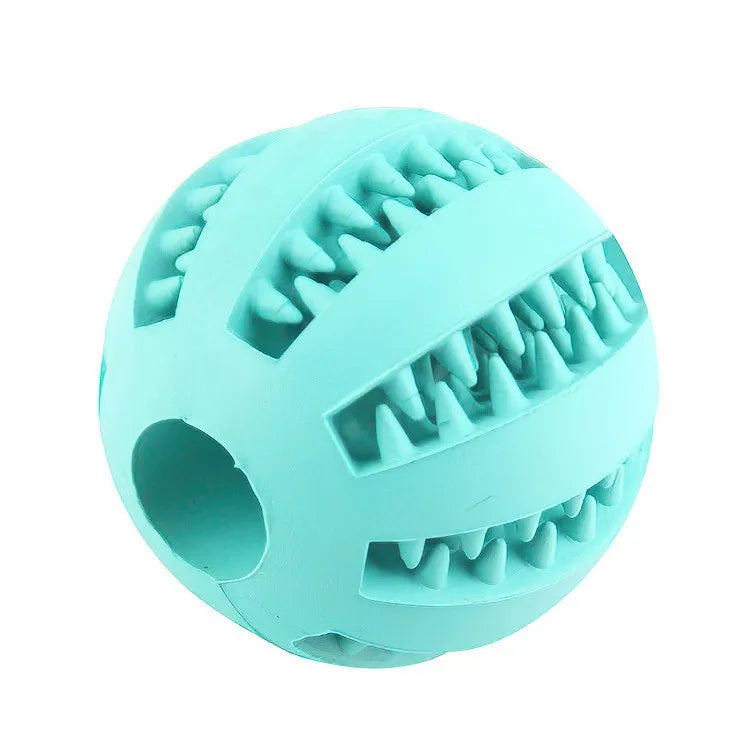 Pelota de juguete para perros, no tóxica, resistente a mordeduras, para perros, cachorros y gatos. Alimentador de golosinas para perros y mascotas, pelota para masticar y limpiar los dientes.