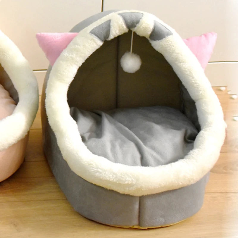 Cama para gatos de sueño profundo, cálida cesta para mascotas, acogedora casa para gatos, cojín para tumbona, tienda de campaña para gatos, tapete muy suave para perros pequeños, bolsa, cueva, cama para gatos