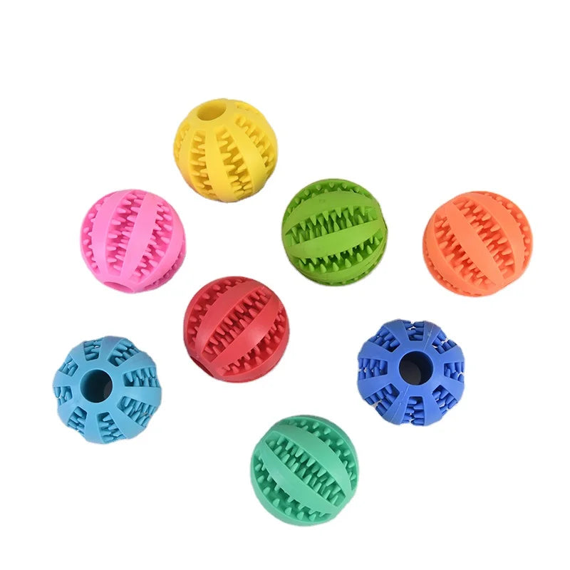 Pelota de juguete para perros, no tóxica, resistente a mordeduras, para perros, cachorros y gatos. Alimentador de golosinas para perros y mascotas, pelota para masticar y limpiar los dientes.