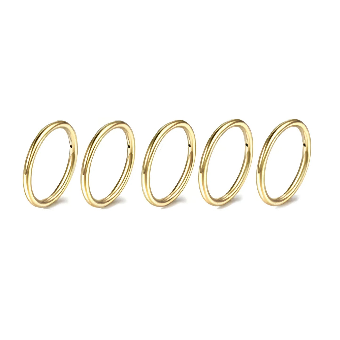 5/10Pcs 16G Nose Ring Hoop Stainless Steel Hinged Nose Rings Septum Clicker Tragus Helix Cartilage Daith Rook Earring Piercing