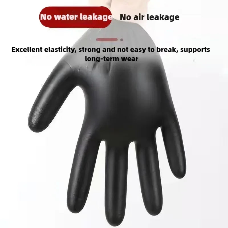 20/100Pc Housework Strong Black Disposable Nitrile Gloves PVC Latex Free AntiStatic Garden Pet Care Tattoo Work Oil-proof Gloves