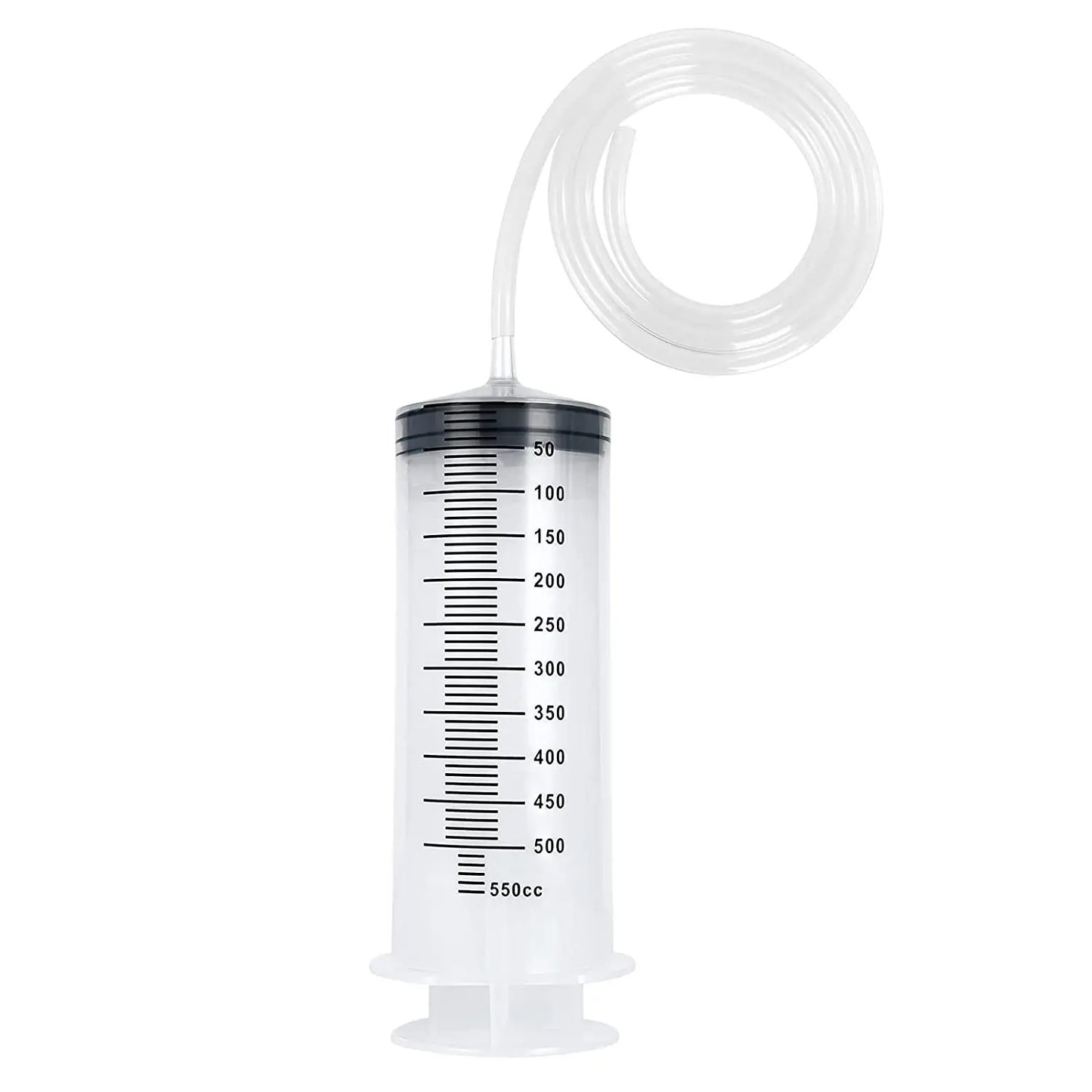 100ml-550ml Syringe Large Capacity With Multifunction 100cm Hose Pump Measuring Washable Injector For Pet Feeding Oil Glue Fluid
