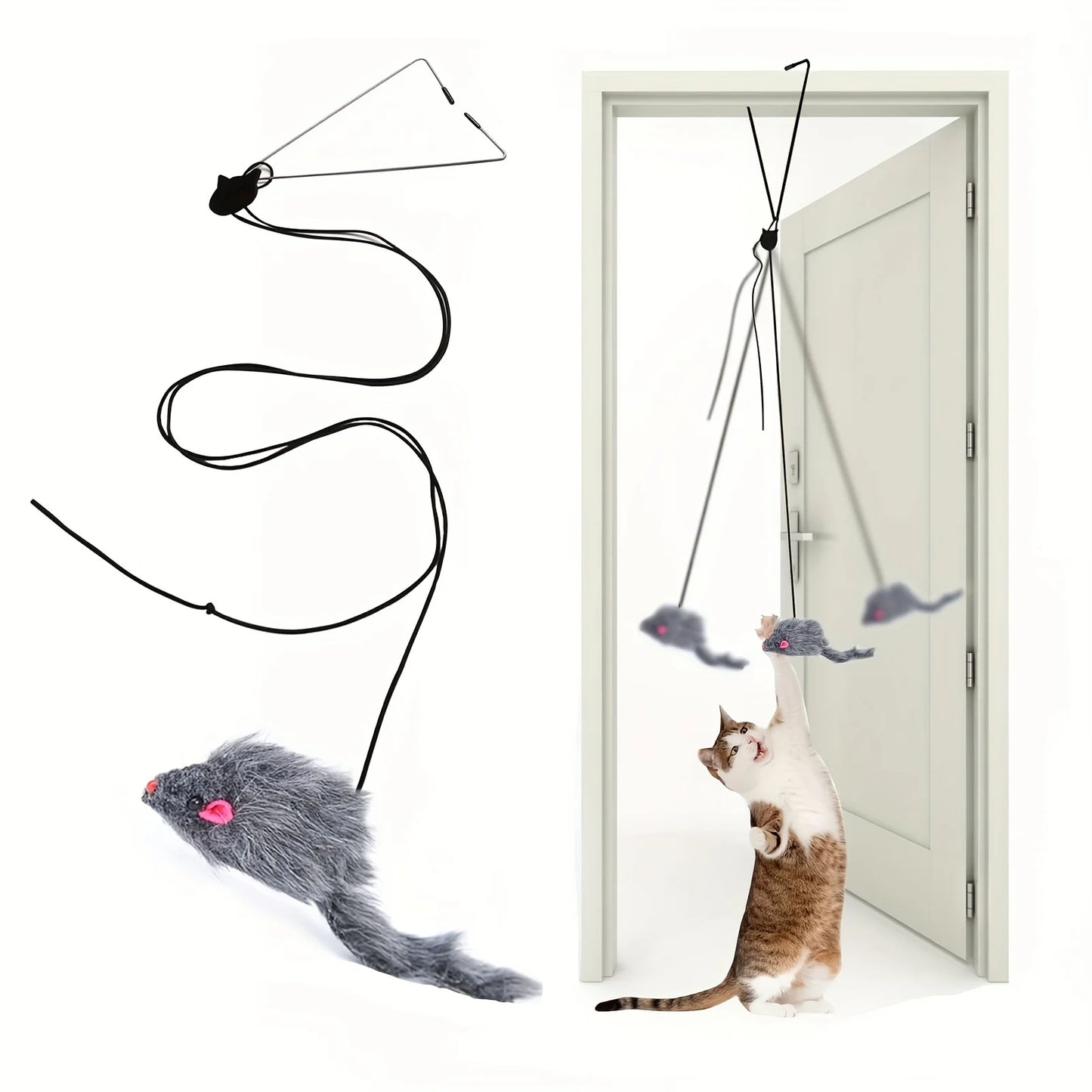 Juguete para gatos para colgar en la puerta, alivia el estrés en la sala de estar. Juguete para gatos para colgar en la puerta.