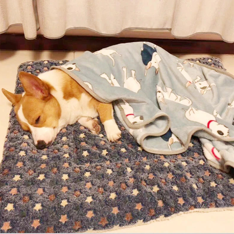 Colchoneta de franela para dormir para mascotas, cama para perros, arena para gatos, cama para cachorros, sofá para perros, colchón encantador, cojín para perros pequeños y grandes, manta, suministros para mascotas