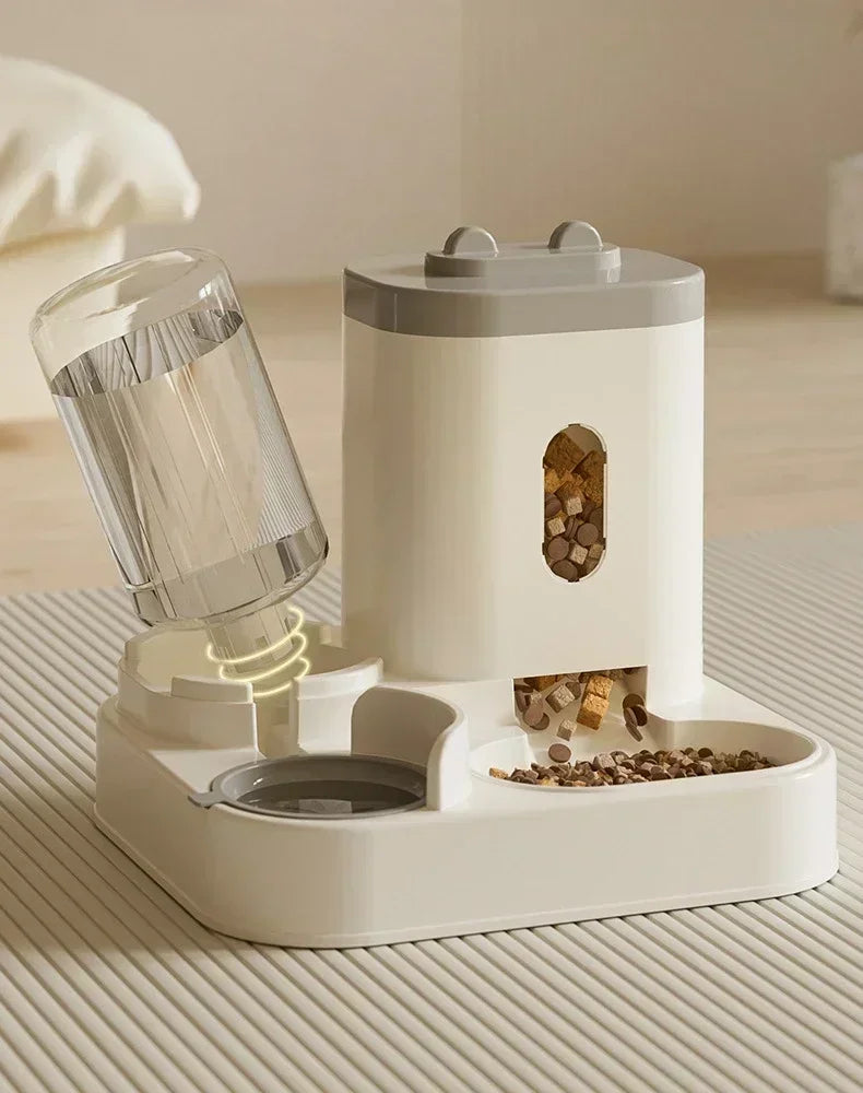 1PC Automatic Feeder Cat Dog Food Bowl With Water Fountain Pet Large Capacity Raised Stand Dish Bowl For Cat Drinker Accessories