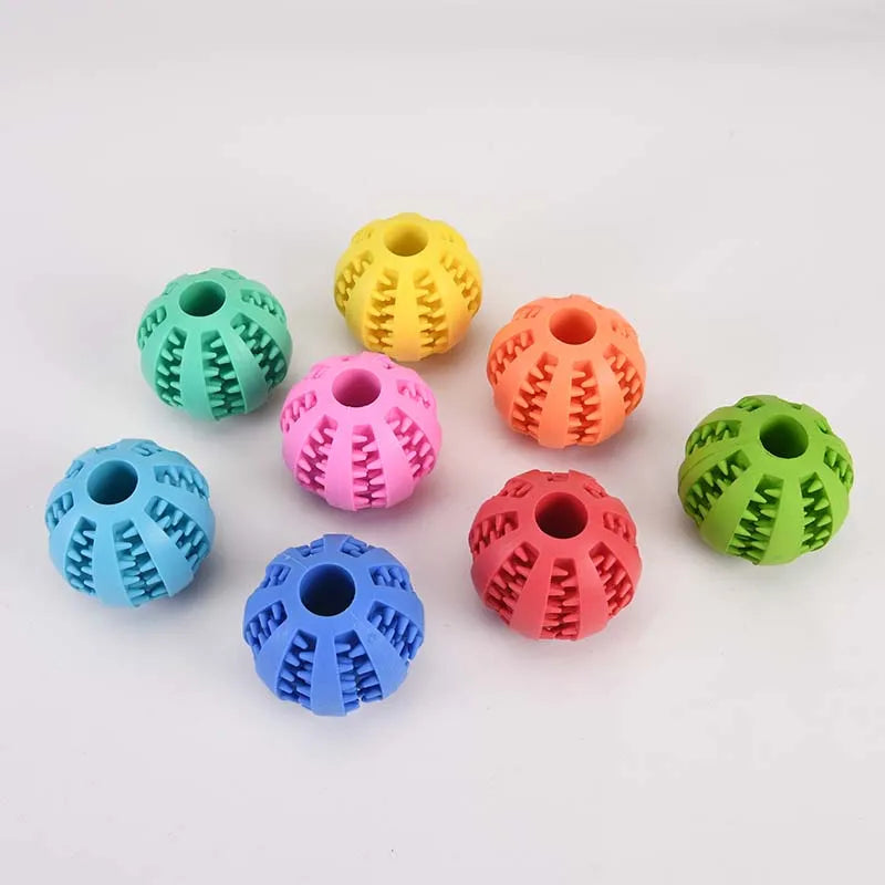 Pelota de juguete para perros, no tóxica, resistente a mordeduras, para perros, cachorros y gatos. Alimentador de golosinas para perros y mascotas, pelota para masticar y limpiar los dientes.