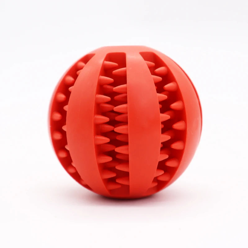 Pelota de juguete para perros, no tóxica, resistente a mordeduras, para perros, cachorros y gatos. Alimentador de golosinas para perros y mascotas, pelota para masticar y limpiar los dientes.