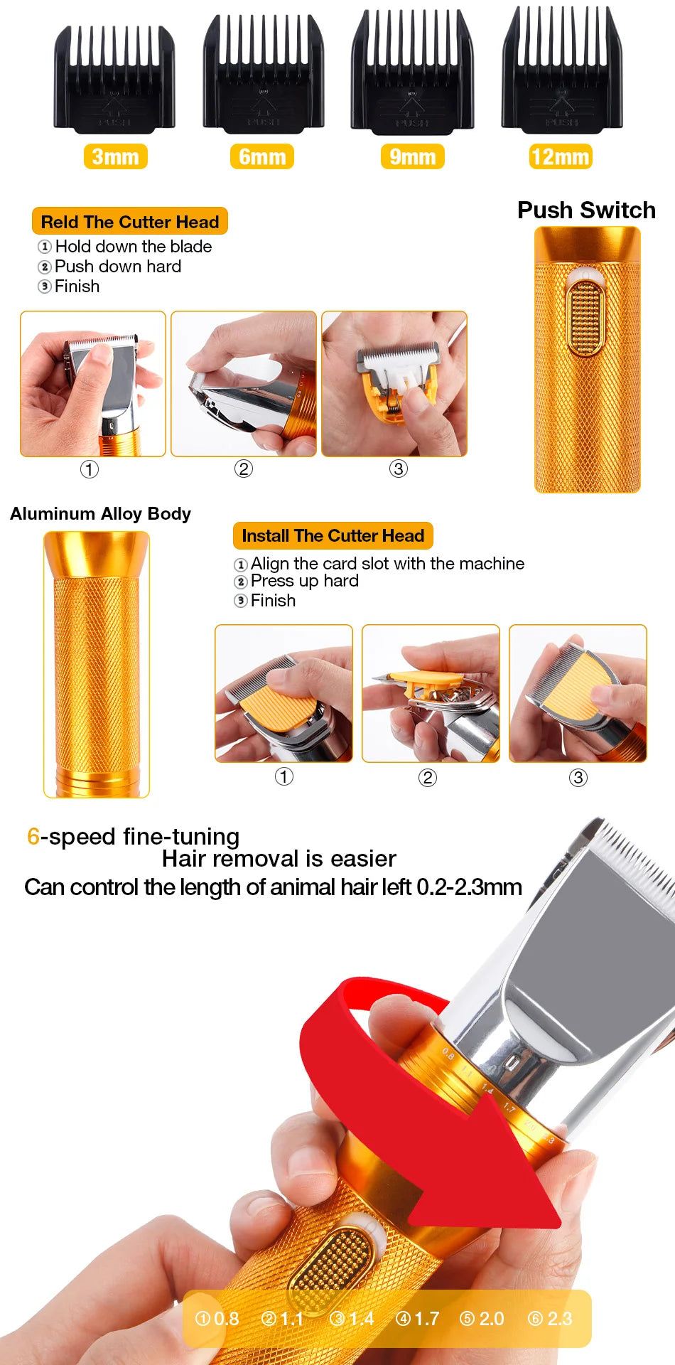 380W Cashmere Goat Shearer 12V Cordless Household Pet (Cat, Dog, Rabbit, Sheep) Hair Trimmer Electric Carpet Tufting Trimmer