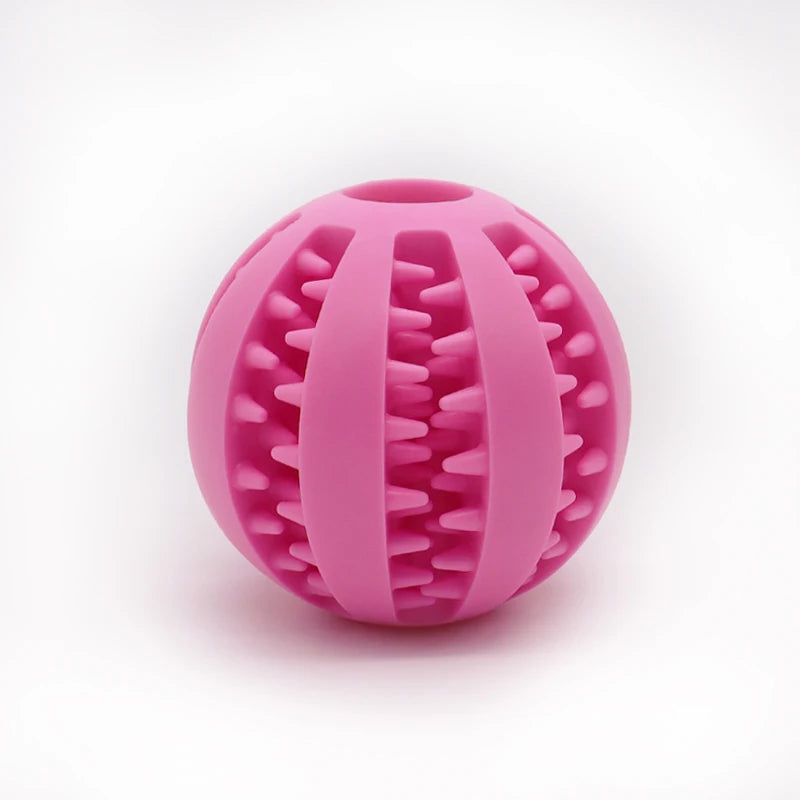 Pelota de juguete para perros, no tóxica, resistente a mordeduras, para perros, cachorros y gatos. Alimentador de golosinas para perros y mascotas, pelota para masticar y limpiar los dientes.