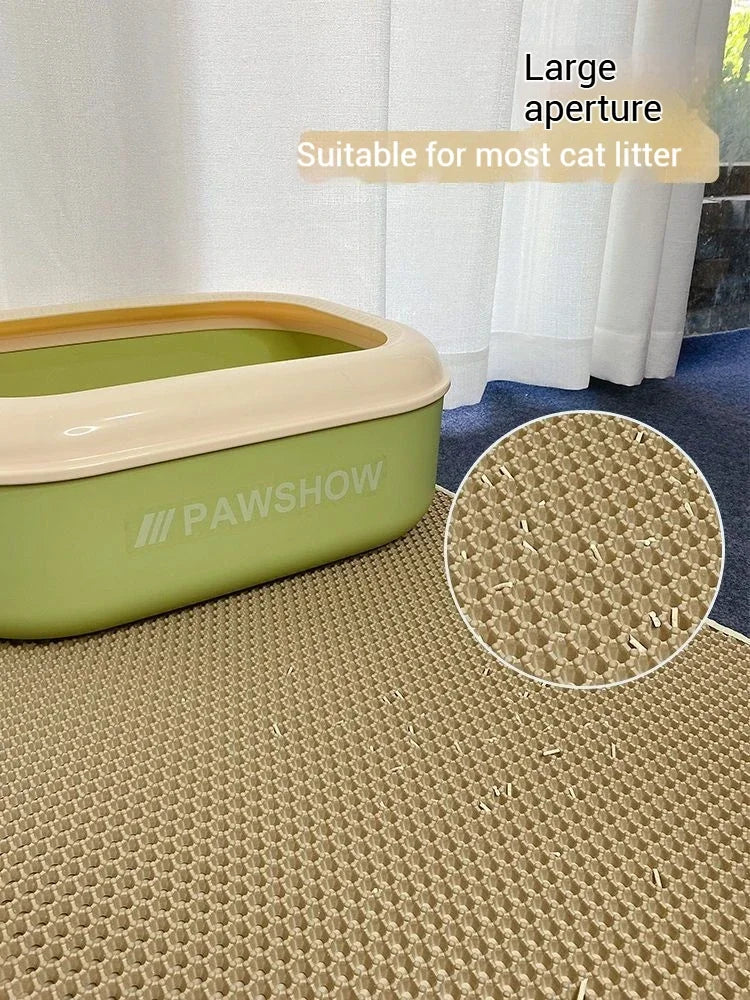 Alfombrilla para arena de gato con filtro antisalpicaduras y bandeja para arena sucia. Alfombrilla de inodoro de doble capa antiorina para mascotas. Fácil de limpiar y antideslizante.